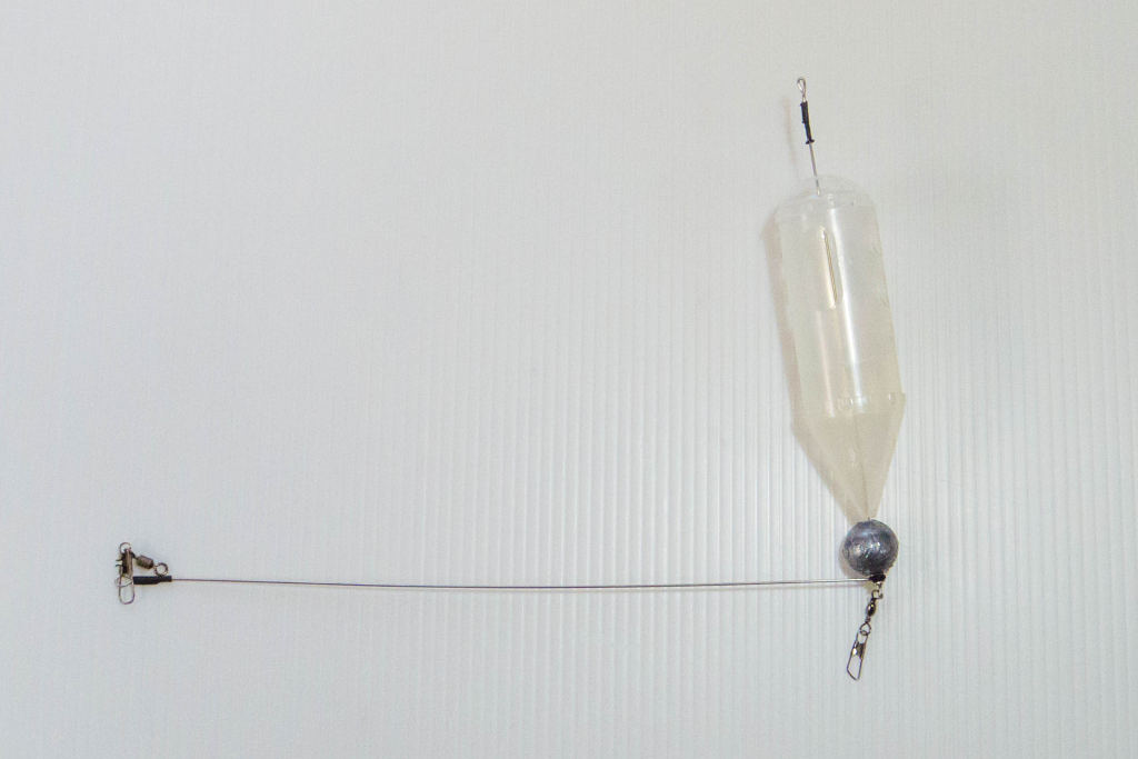 自作ロケットカゴ天秤 遠投カゴ釣り